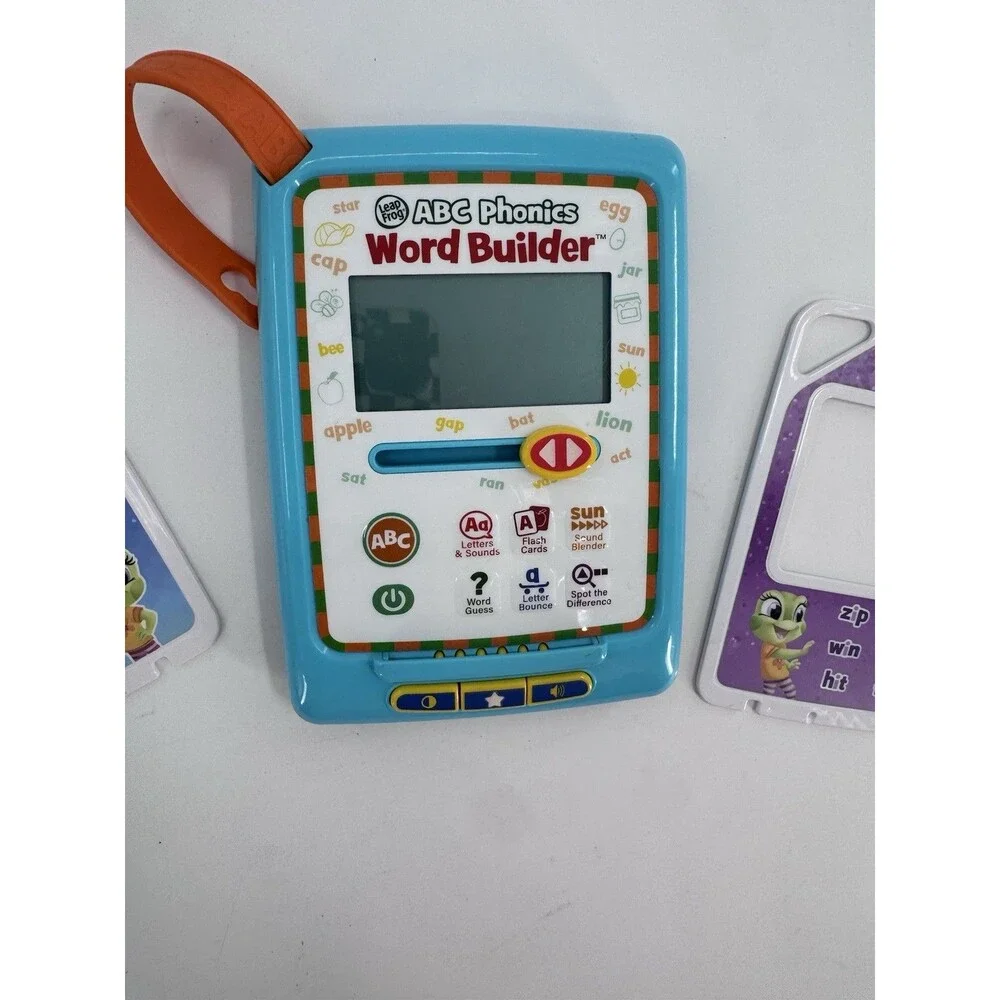 LeapFrog ABC Phonics Word Builder w/ Two Double Sided Activity Cards WORKS